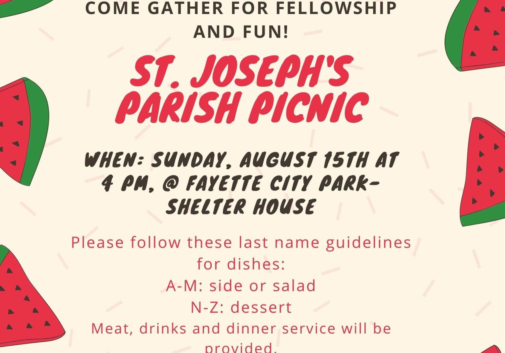 Parish Picnic Flyer 2021 Parish Picnic Flyer 2021